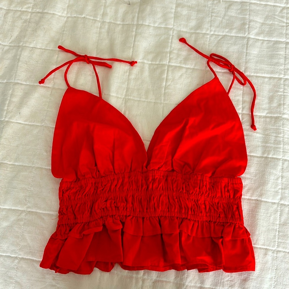 Sim & Sam Red Summer Top - Picture 1 of 6